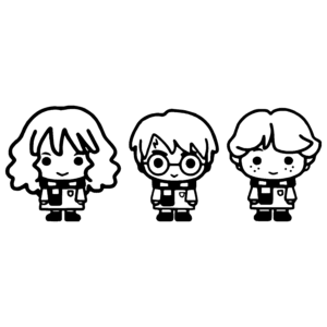Hermione, Harry, Ron