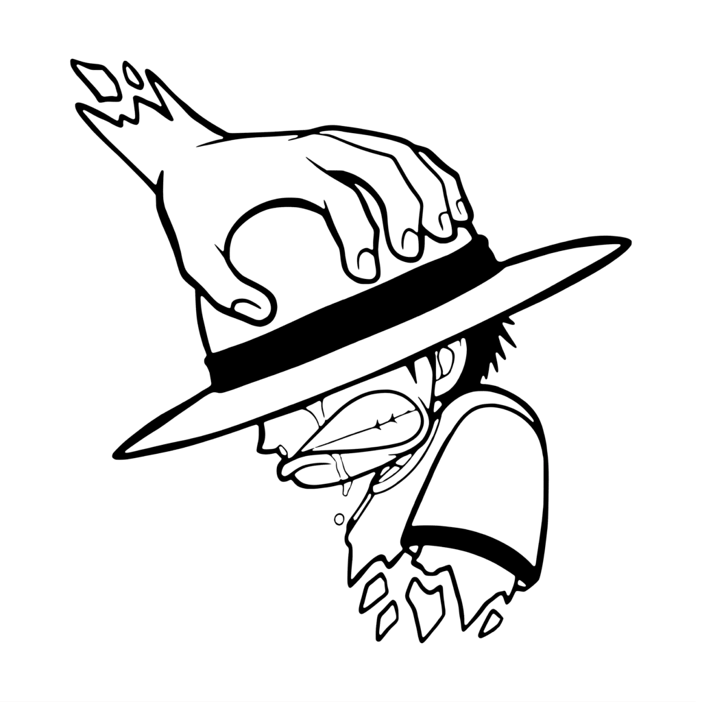 Luffy crying Shanks straw hat