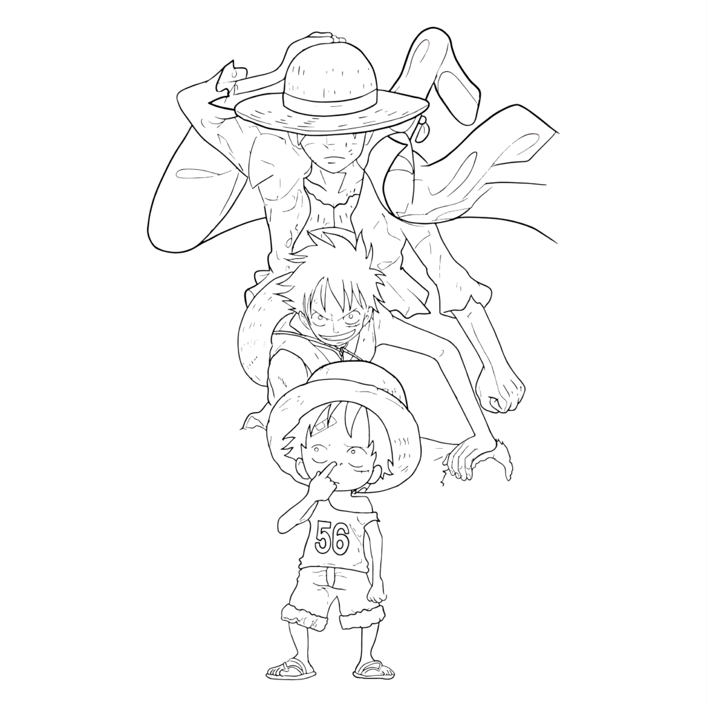 Monkey D. Luffy Growing up